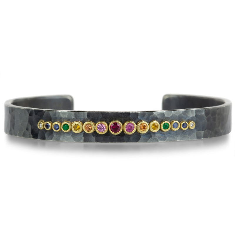 Annie Fensterstock Rainbow Sapphire Cuff | Quadrum Gallery