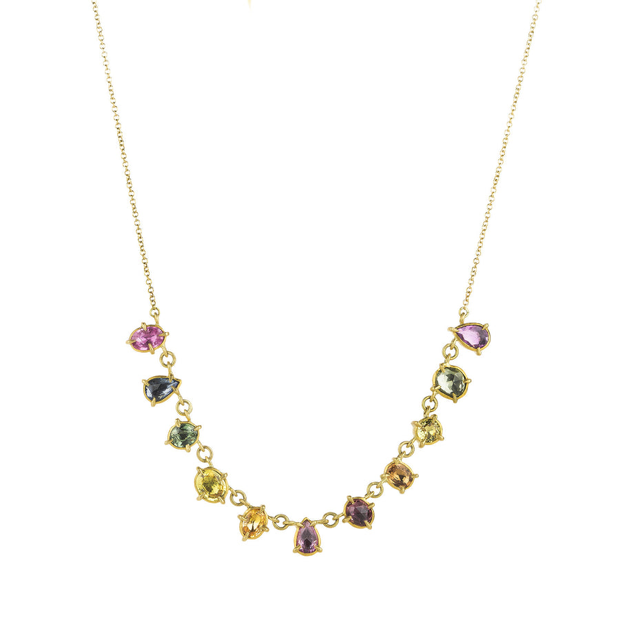 Annie Fensterstock Multicolored Sapphire Pendant Necklace | Quadrum Gallery