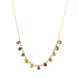 Annie Fensterstock Multicolored Sapphire Pendant Necklace | Quadrum Gallery