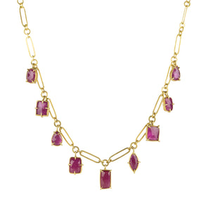 Annie Fensterstock Ruby Station Necklace | Quadrum Gallery