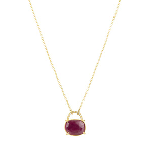 Annie Fensterstock Ruby Purse Pendant Necklace | Quadrum Gallery