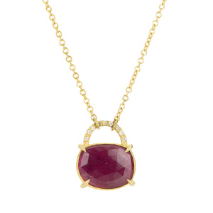 Annie Fensterstock Ruby Purse Pendant Necklace | Quadrum Gallery