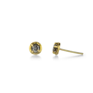 Annie Fensterstock Gray Diamond Rock Studs | Quadrum Gallery