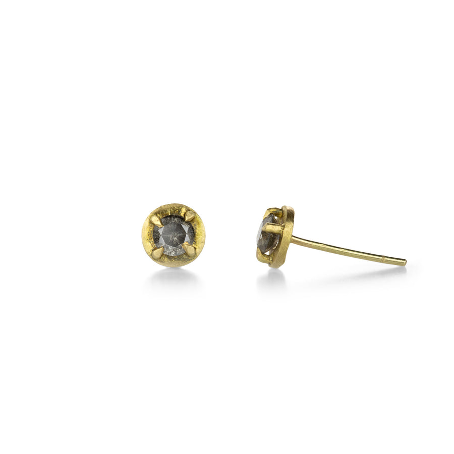 Annie Fensterstock Gray Diamond Rock Studs | Quadrum Gallery