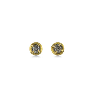 Annie Fensterstock Gray Diamond Rock Studs | Quadrum Gallery