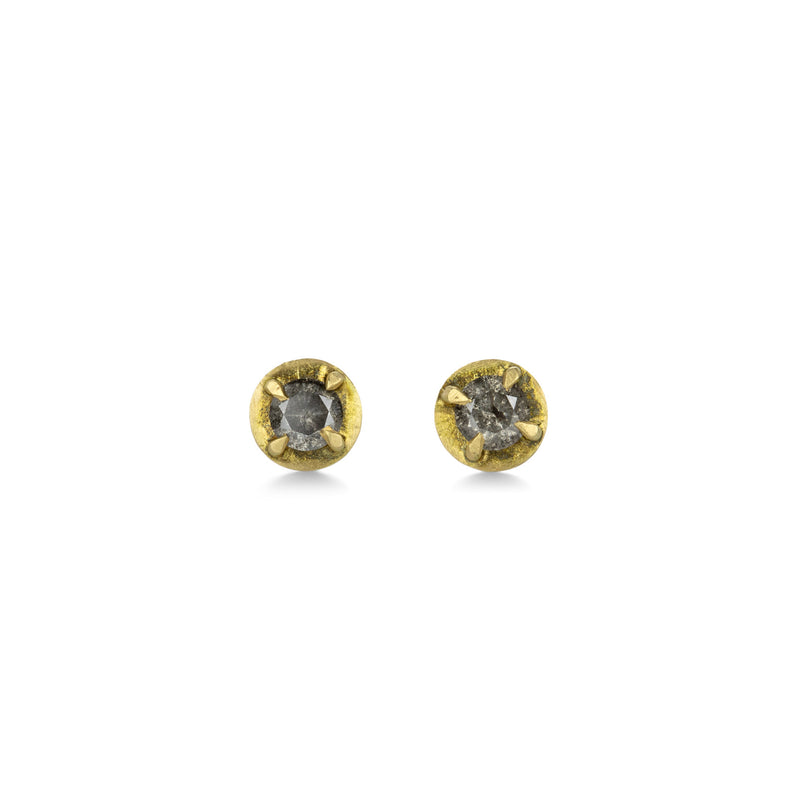 Annie Fensterstock Gray Diamond Rock Studs | Quadrum Gallery