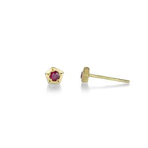 Annie Fensterstock  Rock Studs With Rubies | Quadrum Gallery