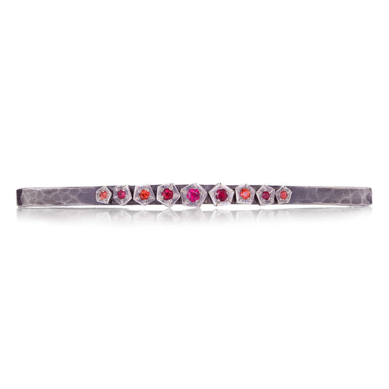 Annie Fensterstock Oxidized Thin Rock Cuff | Quadrum Gallery