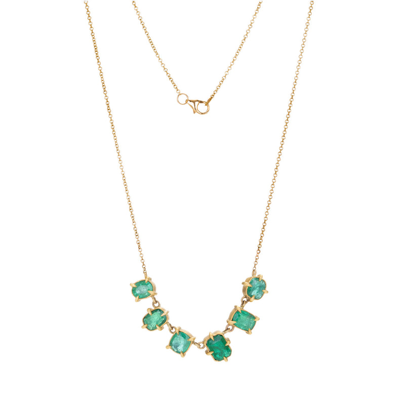 Annie Fensterstock Six Faceted Emerald Necklace | Quadrum Gallery