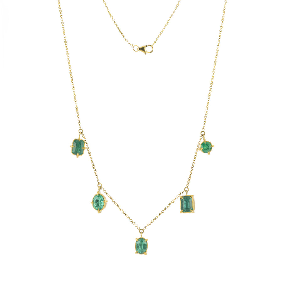 Annie Fensterstock Emerald Station Necklace | Quadrum Gallery