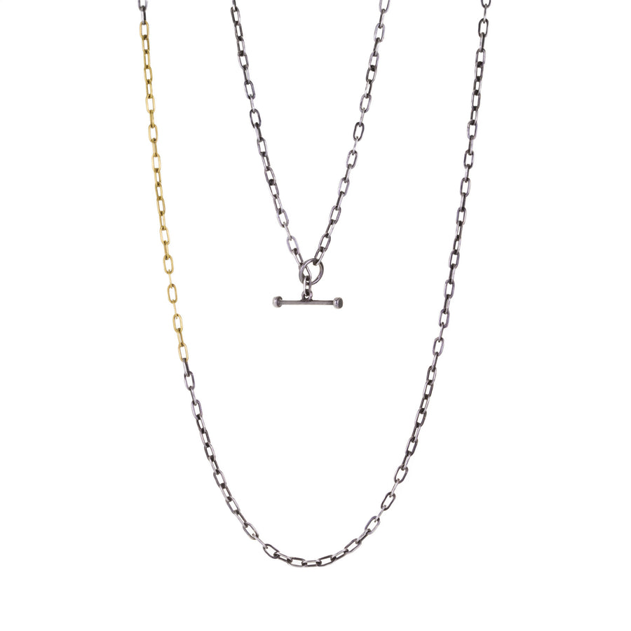 Annie Fensterstock 36" Mixed Metal Baby Oval Link Chain | Quadrum Gallery