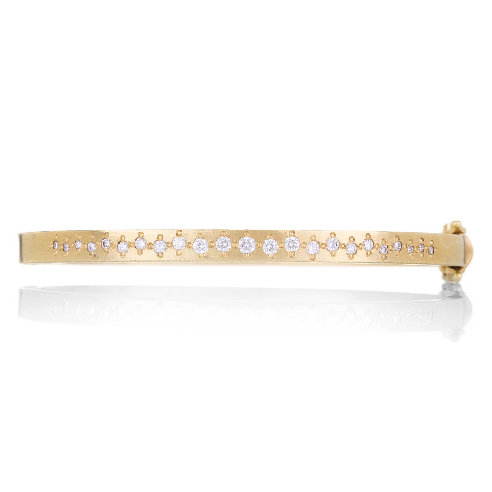 Annie Fensterstock 18k Hinged Diamond Bracelet | Quadrum Gallery