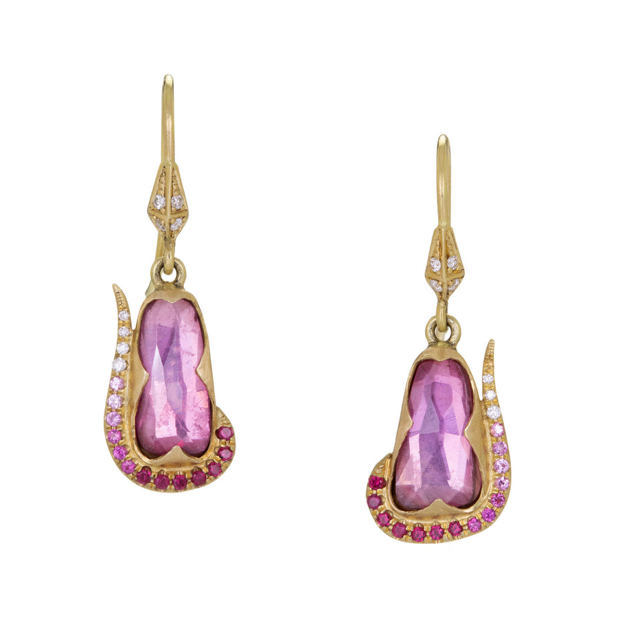 Annie Fensterstock Pink Flame Earrings | Quadrum Gallery
