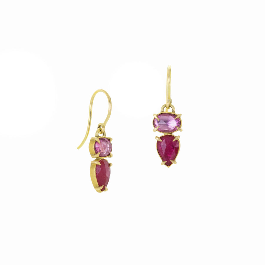 Annie Fensterstock Pink Sapphire and Ruby Drops | Quadrum Gallery
