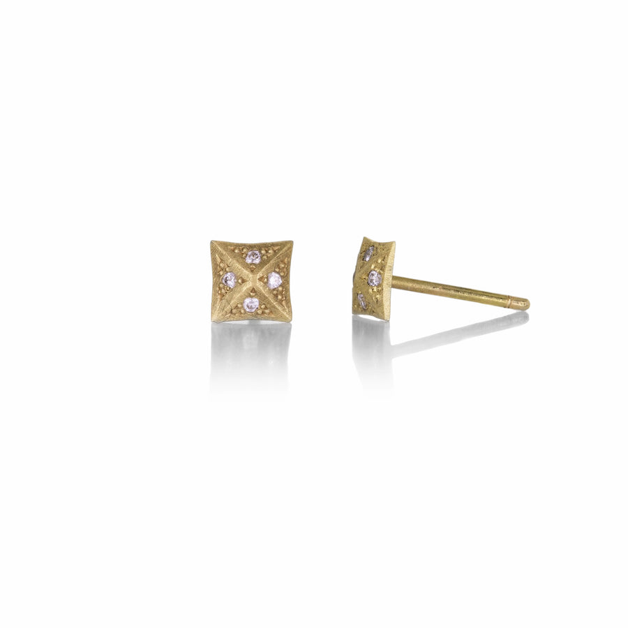Annie Fensterstock Diamond Pyramid Studs | Quadrum Gallery