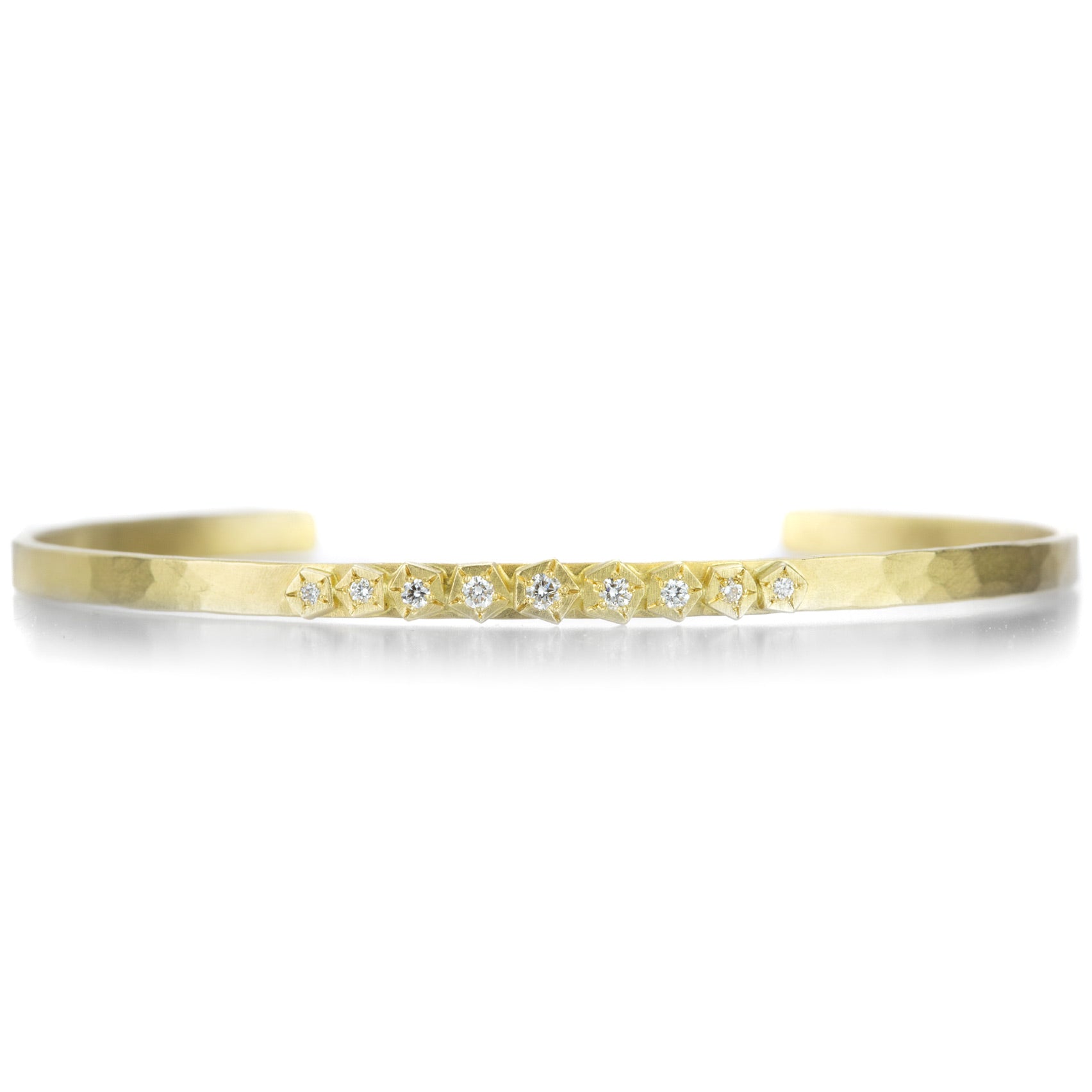 Annie Fensterstock Gold Thin Rock Cuff | Quadrum Gallery