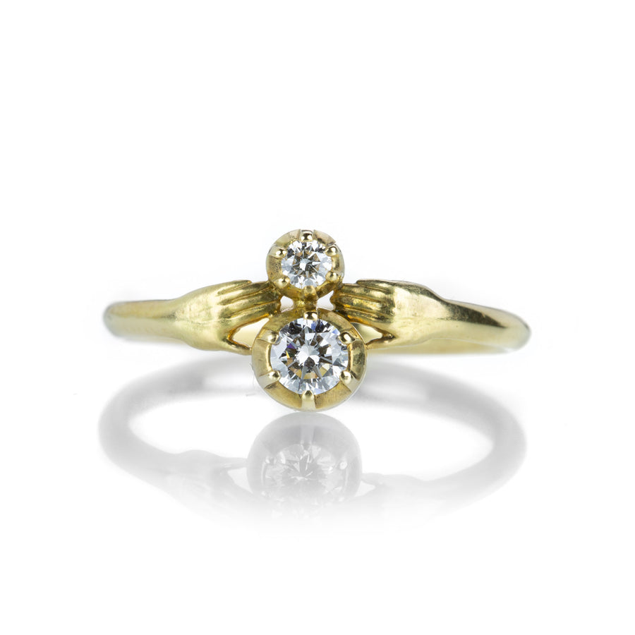 Anthony Lent Diamond Tiny Hands Ring  | Quadrum Gallery