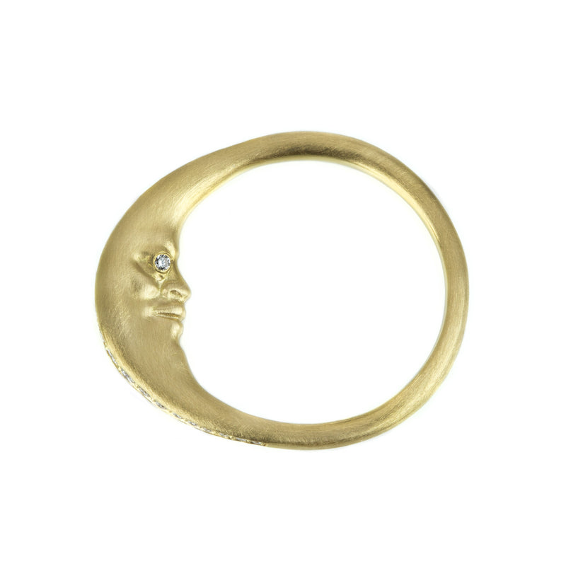 Anthony Lent 18k Crescent Moonface Ring | Quadrum Gallery