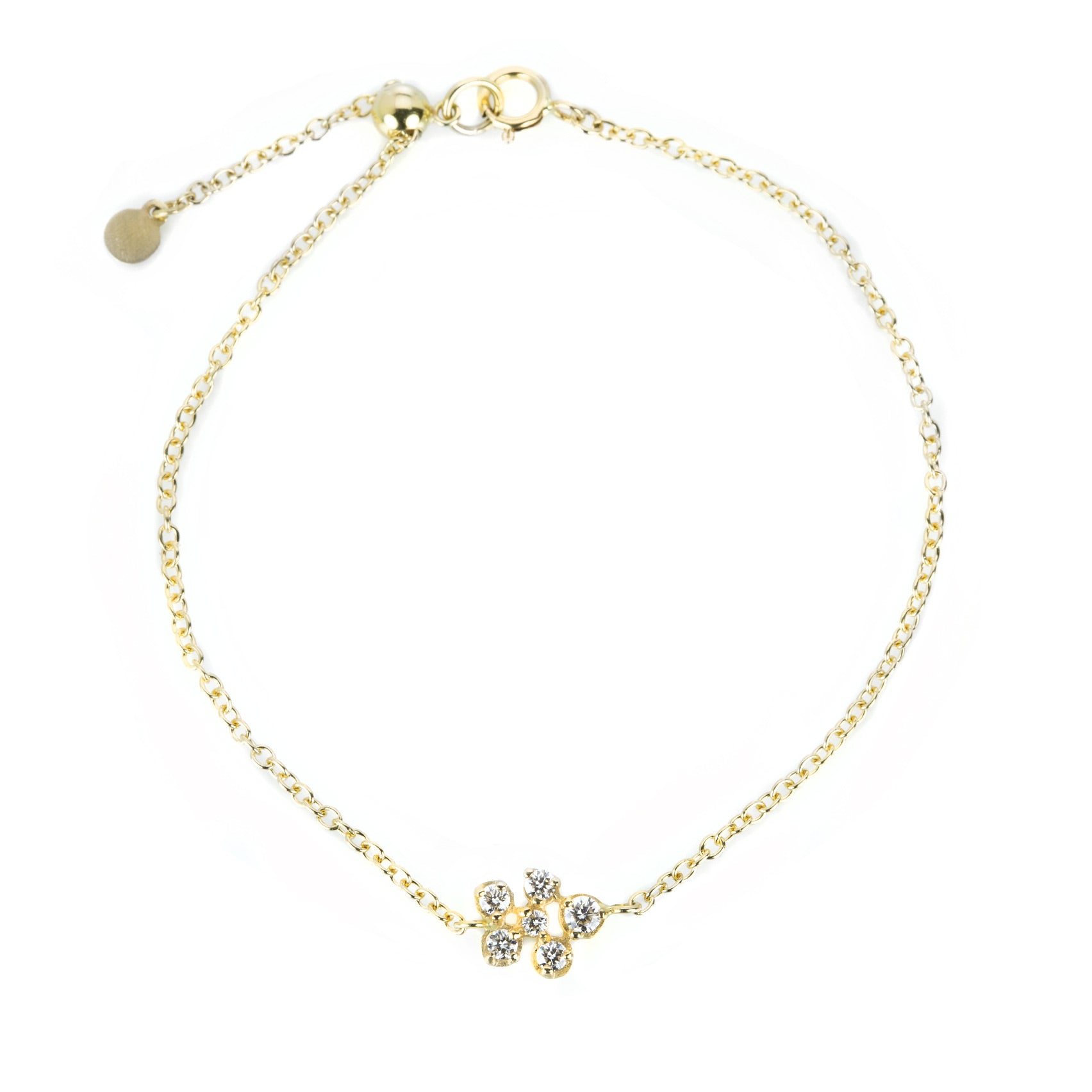 Anne Sportun Small Diamond Flower Cluster Festival Bracelet