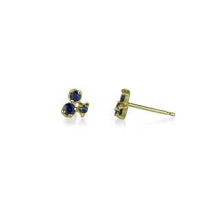 Anne Sportun Blue Sapphire Cluster Trio Studs | Quadrum Gallery