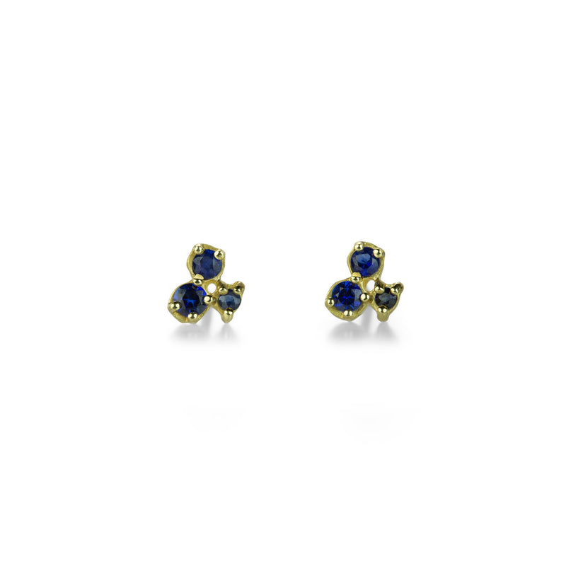 Anne Sportun Blue Sapphire Cluster Trio Studs | Quadrum Gallery