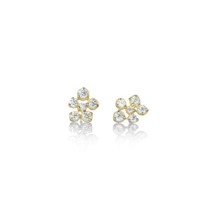 Anne Sportun 18k Small Diamond Flower Cluster Studs | Quadrum Gallery