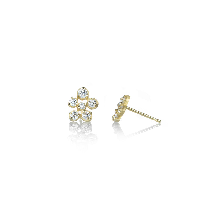 Anne Sportun 18k Small Diamond Flower Cluster Studs | Quadrum Gallery