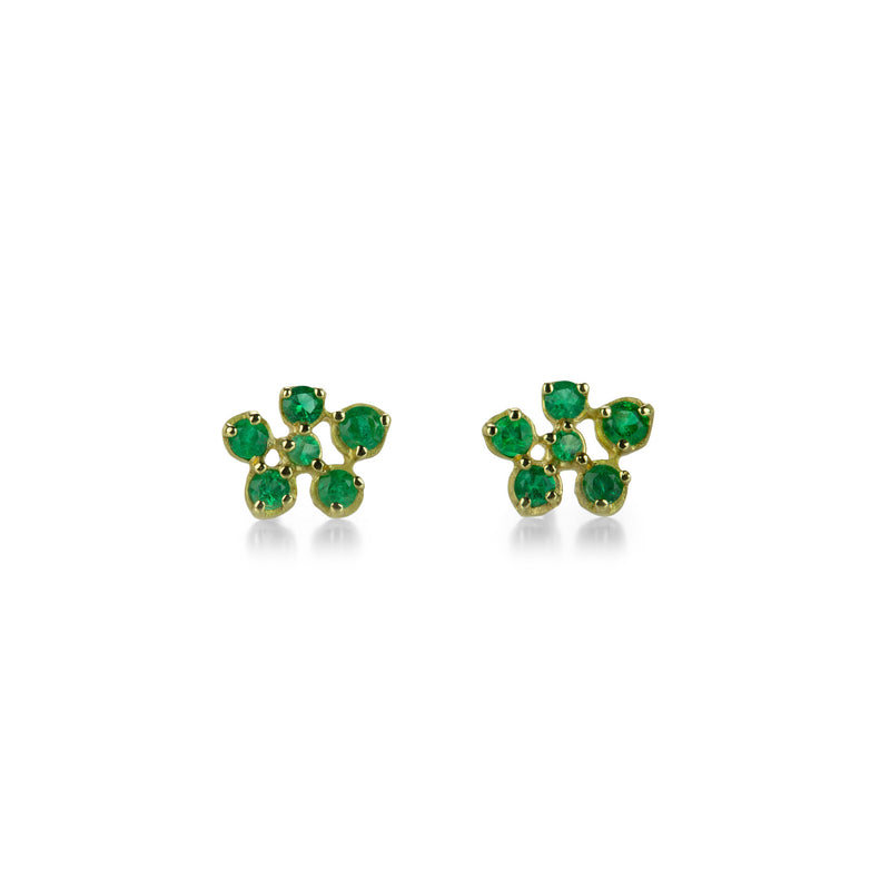 Anne Sportun Small Emerald Flower Cluster Studs | Quadrum Gallery