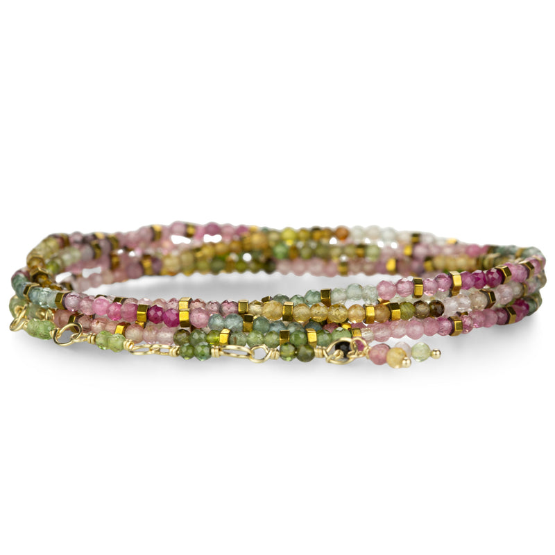 Anne Sportun 14k Watermelon Tourmaline Confetti Wrap Bracelet | Quadrum Gallery