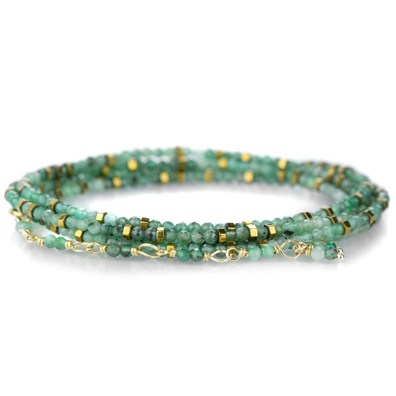 Anne Sportun 14k Sakota Emerald Confetti Wrap Bracelet | Quadrum Gallery