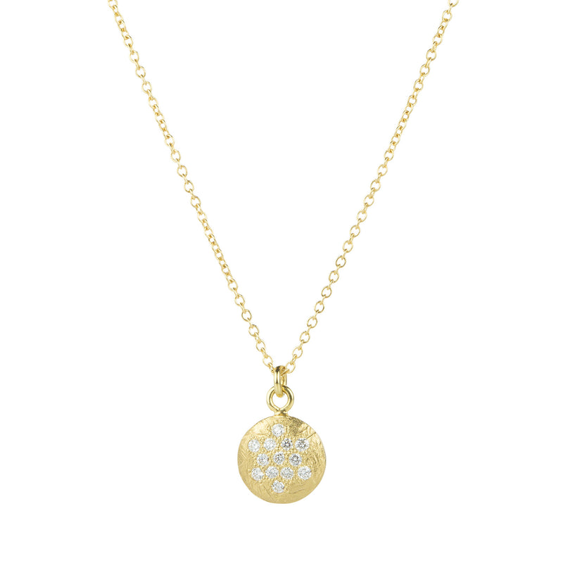 Anne Sportun Pave Diamond Disc Pendant Necklace | Quadrum Gallery