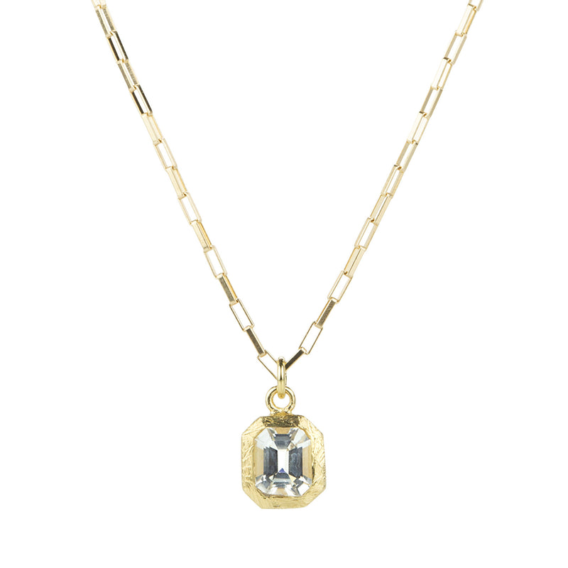 Anne Sportun Emerald Cut Topaz Pendant Necklace | Quadrum Gallery