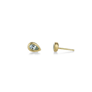 Anne Sportun Aquamarine Pear Stud Earrings | Quadrum Gallery