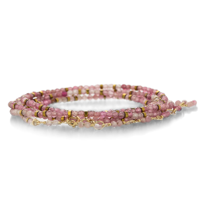 Anne Sportun Pink Tourmaline Confetti Wrap Bracelet - 34" | Quadrum Gallery