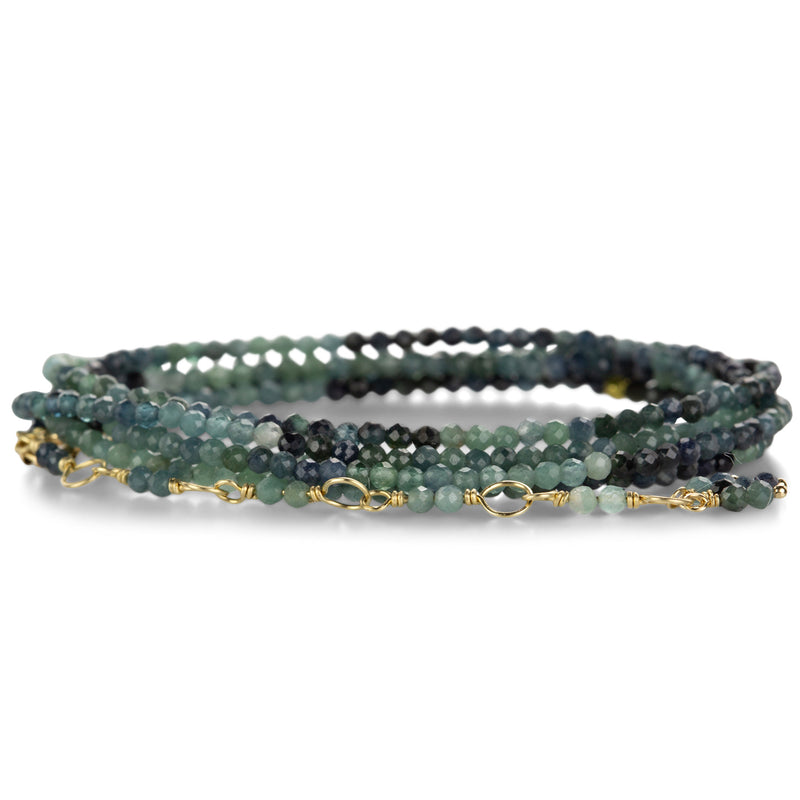 Anne Sportun Blue Tourmaline Bead Wrap Bracelet - 34" | Quadrum Gallery