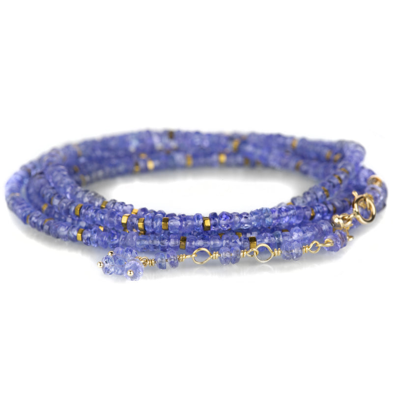 Anne Sportun Tanzanite Confetti Bead Wrap Bracelet - 34" | Quadrum Gallery