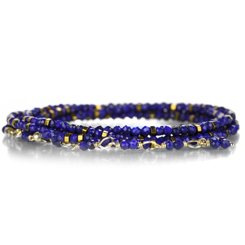 Anne Sportun Lapis Confetti Bead Wrap Bracelet - 34" | Quadrum Gallery