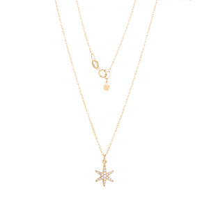 Anne Sportun 18k Pave Diamond Star Pendant Necklace | Quadrum Gallery