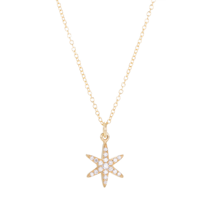 Anne Sportun 18k Pave Diamond Star Pendant Necklace | Quadrum Gallery