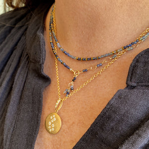 Anne Sportun Dancing Diamond Boulder Disc Pendant Necklace | Quadrum Gallery