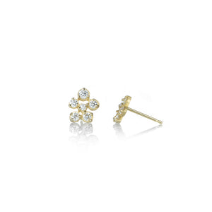 Anne Sportun Small Diamond Flower Cluster Stud Earrings | Quadrum Gallery