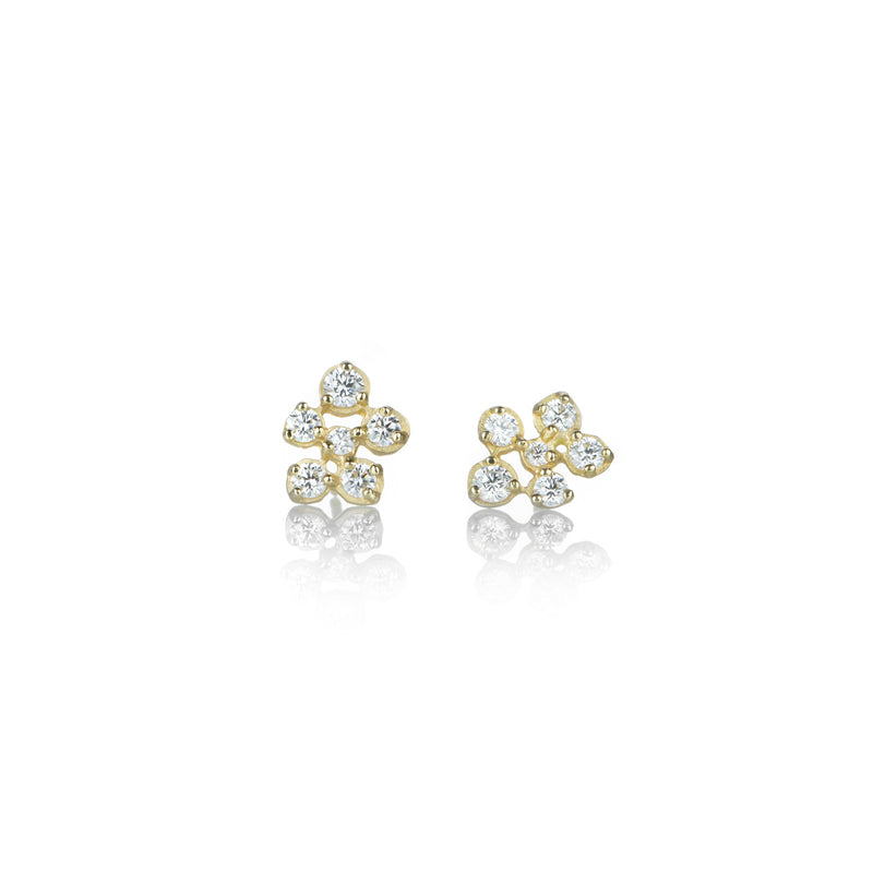 Anne Sportun Small Diamond Flower Cluster Stud Earrings | Quadrum Gallery