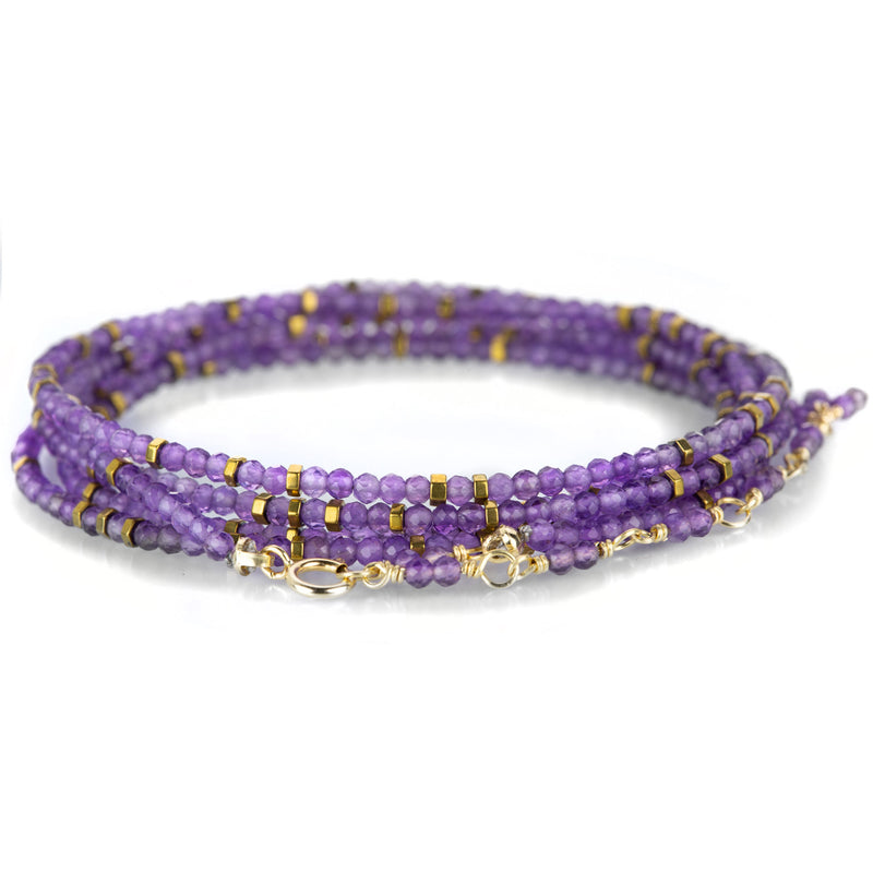Anne Sportun 14k Amethyst Confetti Wrap Bracelet -34" | Quadrum Gallery
