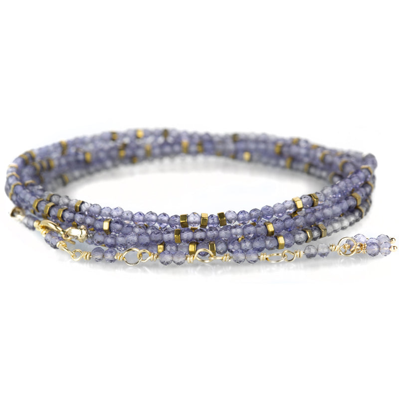 Anne Sportun 14k Iolite Confetti Wrap Bracelet - 34" | Quadrum Gallery