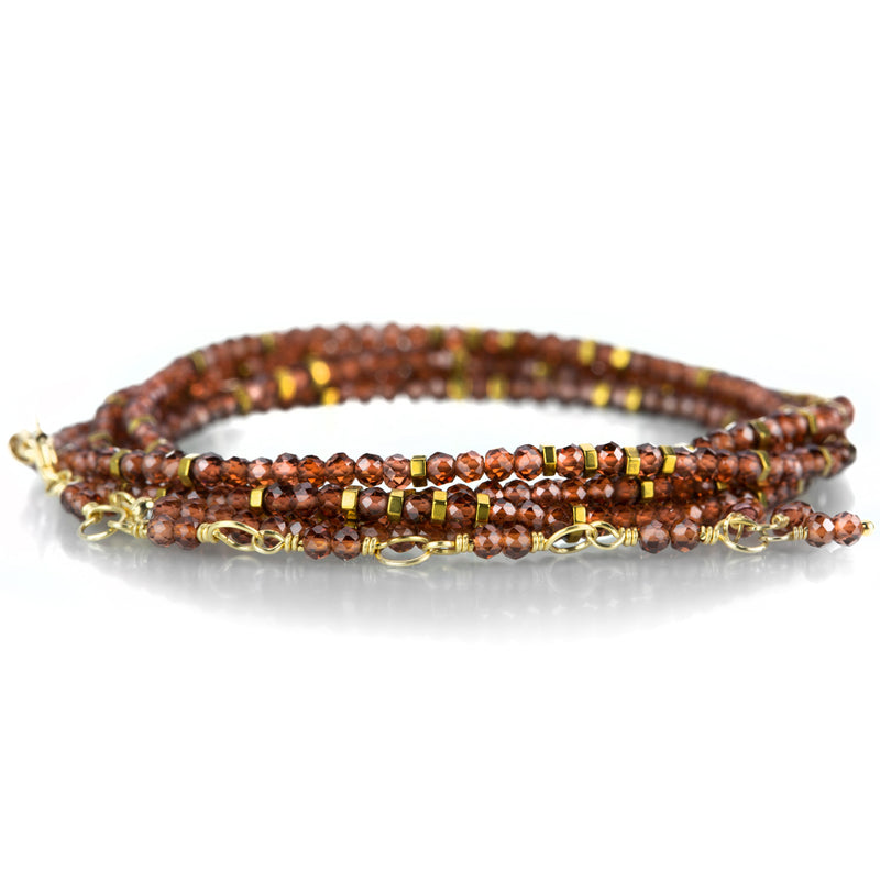 Anne Sportun Red Garnet Confetti Wrap Bracelet - 34" | Quadrum Gallery