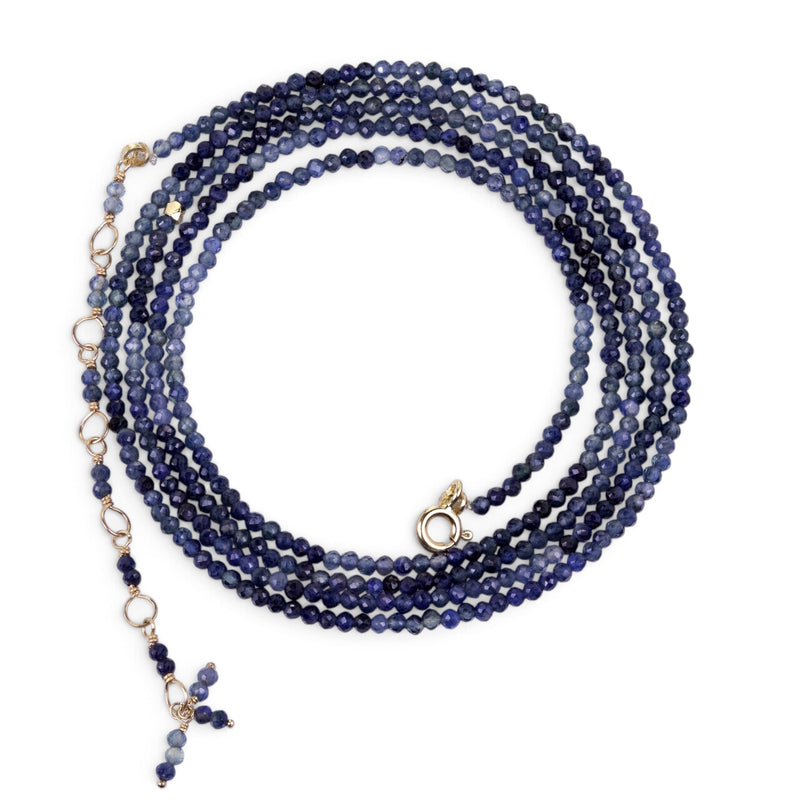 Anne Sportun Gradient Blue Sapphire Wrap Bracelet - 34" | Quadrum Gallery