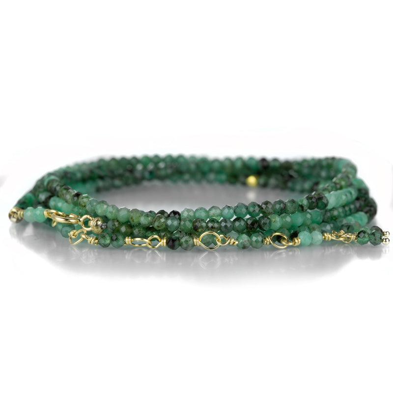 Anne Sportun 14k Sakota Emerald Wrap Bracelet  34" | Quadrum Gallery