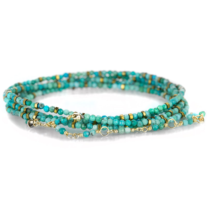 Anne Sportun Turquoise Confetti Wrap Bracelet 34" | Quadrum Gallery