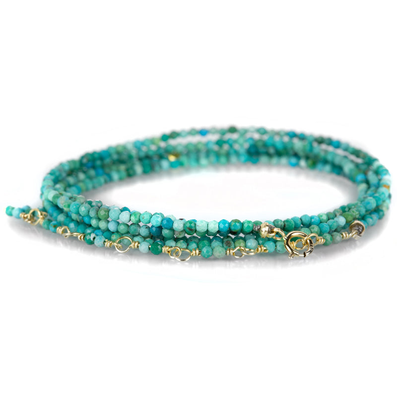 Anne Sportun 14k Turquoise Wrap Bracelet 34" | Quadrum Gallery