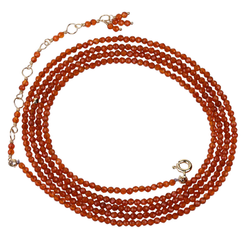 Anne Sportun Red Carnelian Wrap Bracelet 34" | Quadrum Gallery